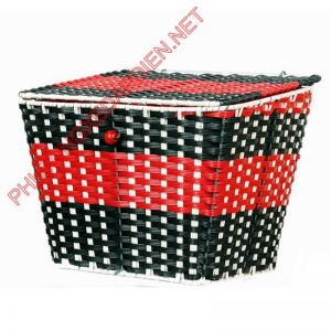 Giỏ mây xe đạp điện - xe máy điện có nắp